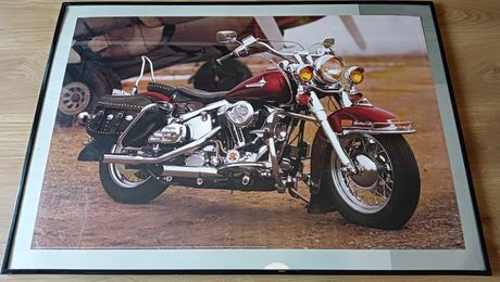 Duży plakat motocykl Harley Davidson w ramie 70x100 cm