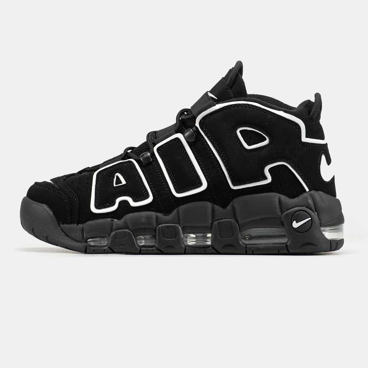 Унисекс кожаные кроссовки Nike Air More Uptempo найк аир море аптемпо