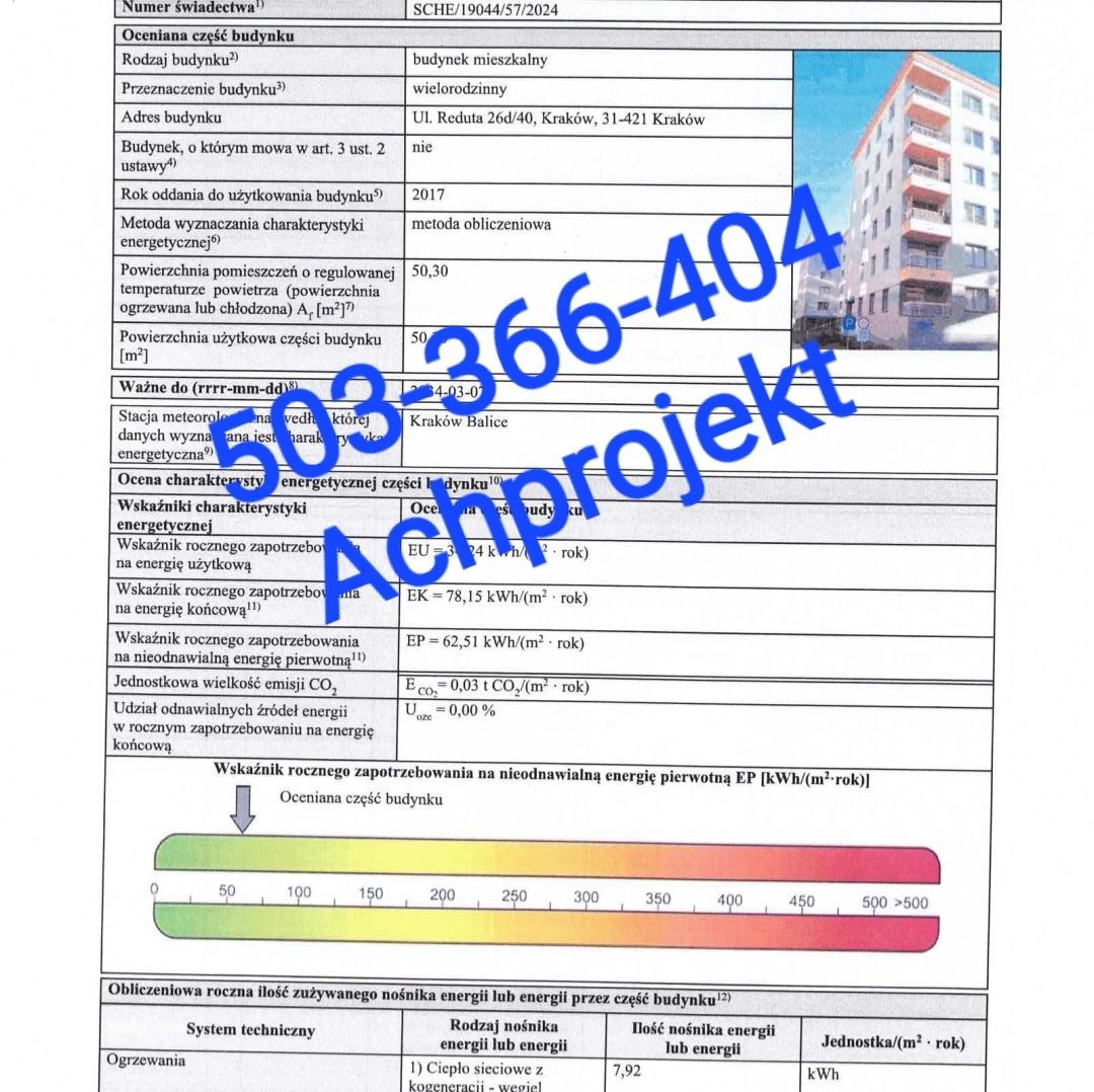 Świadectwa charakterystyki energetycznej w 24 h- od 150 zł