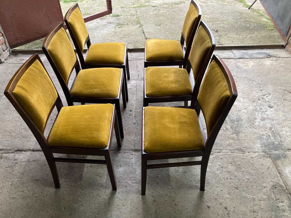 krzesła prl drewniane