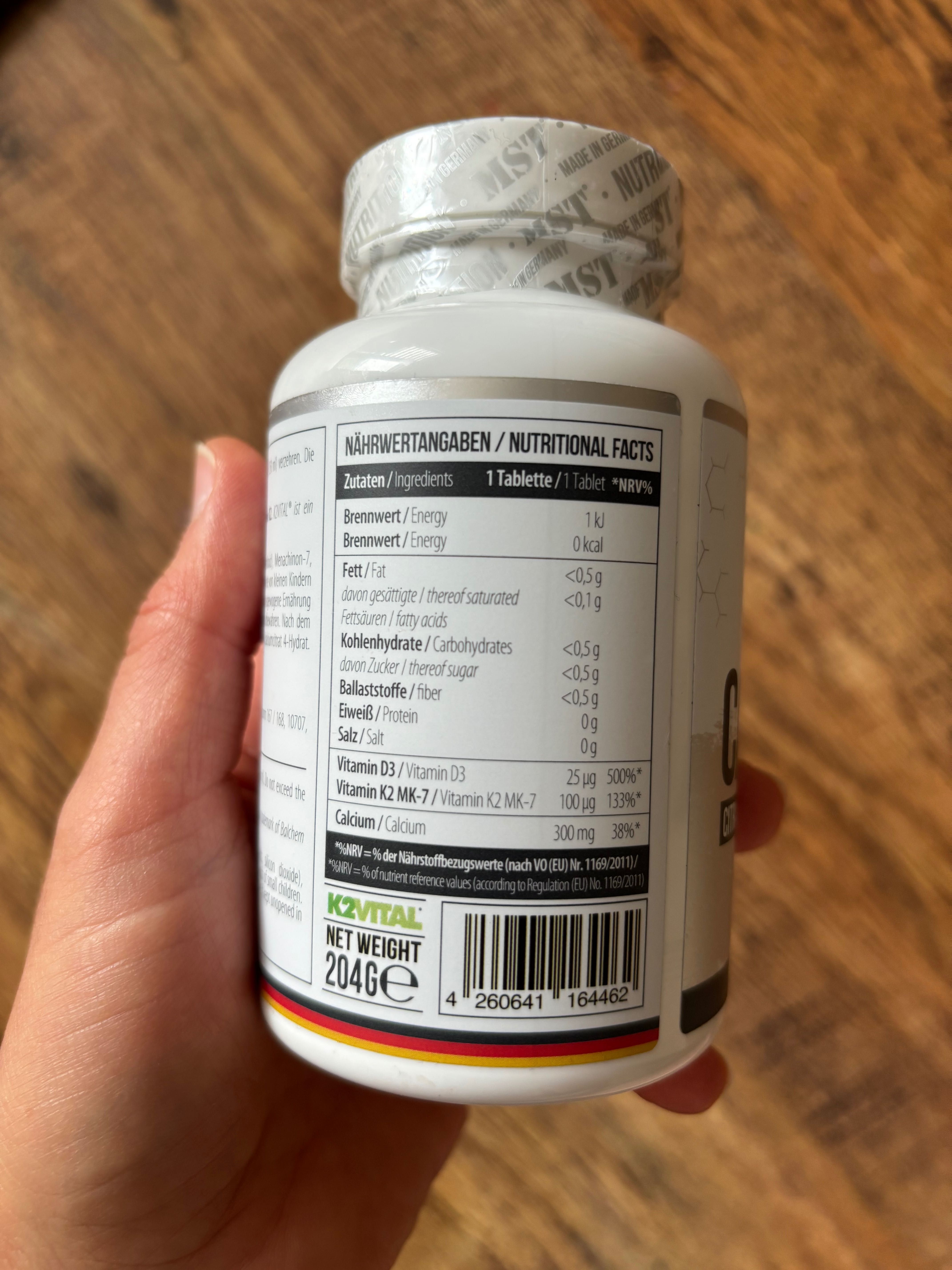 MST 120 tabl calcium, citrate, witamina D3 + K2 MK7