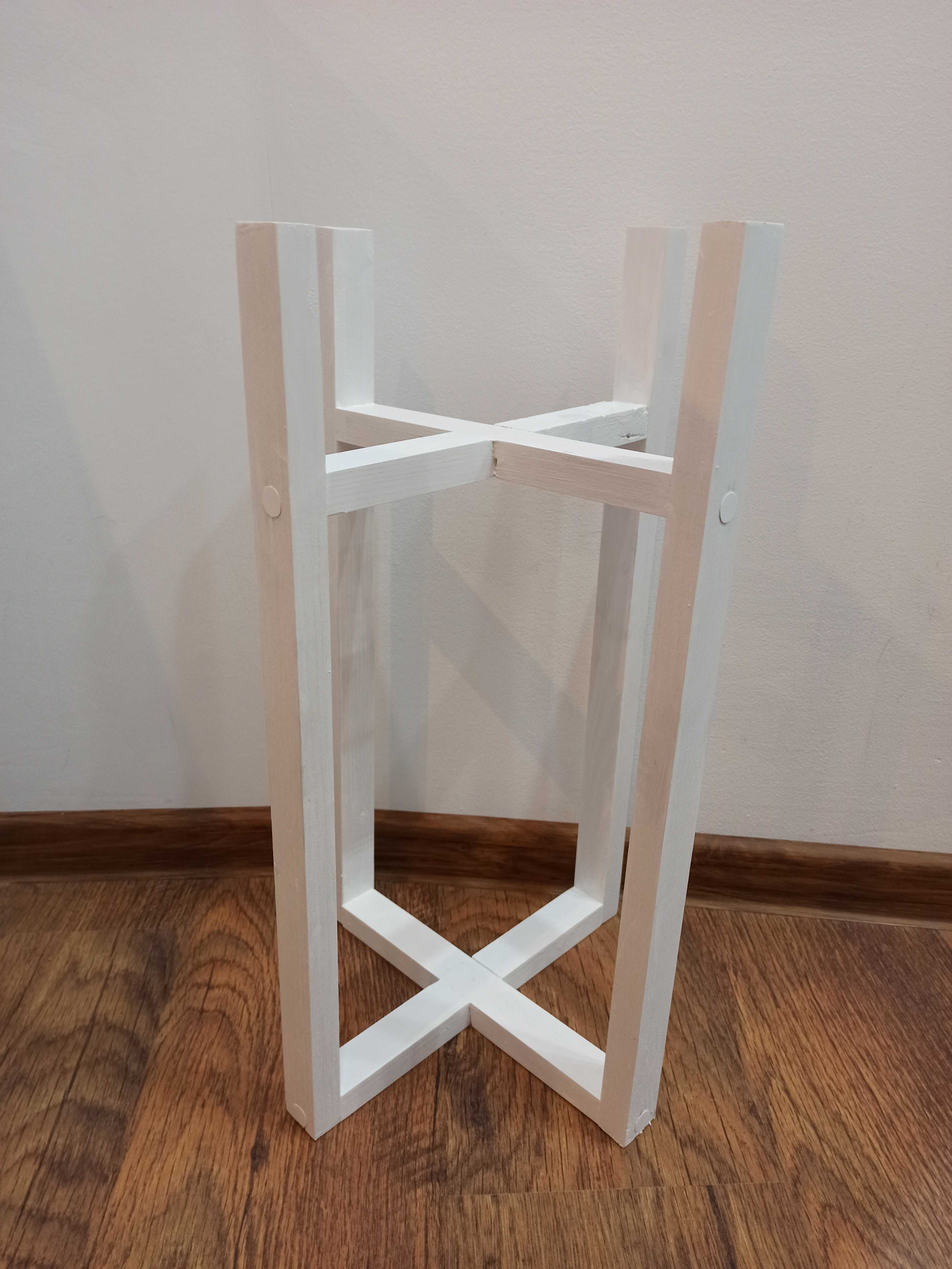 Kwietnik, stojak pod doniczkę 50x25cm, styl loft, biały
