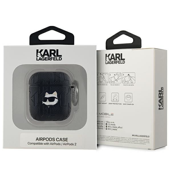 Karl Lagerfeld KLA2PGCHPK AirPods 1/2 cover czarny/black Monogram