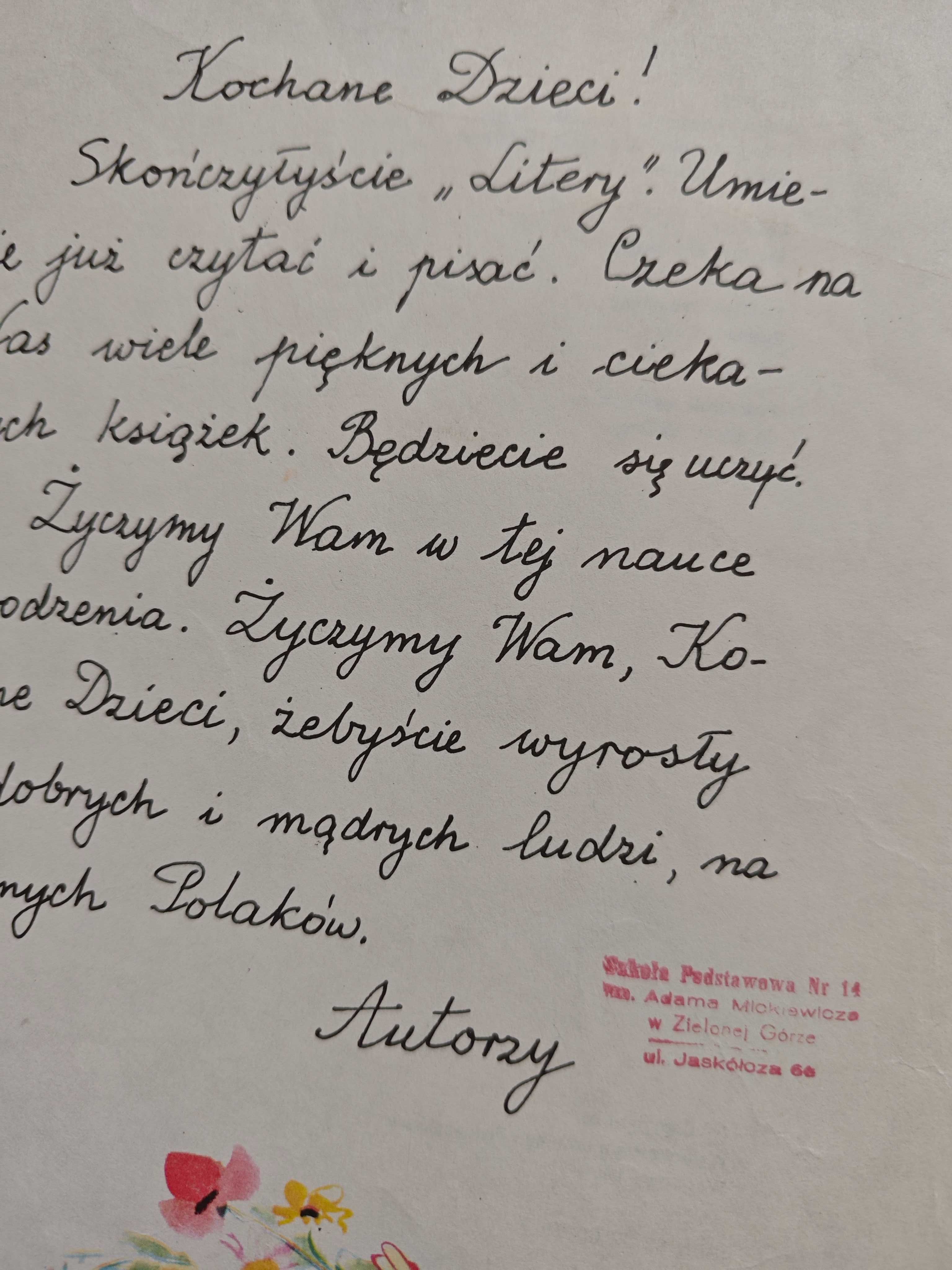 Litery nauka czytania ewa feliks przyłubscy kwacz elementarz wsip 1991
