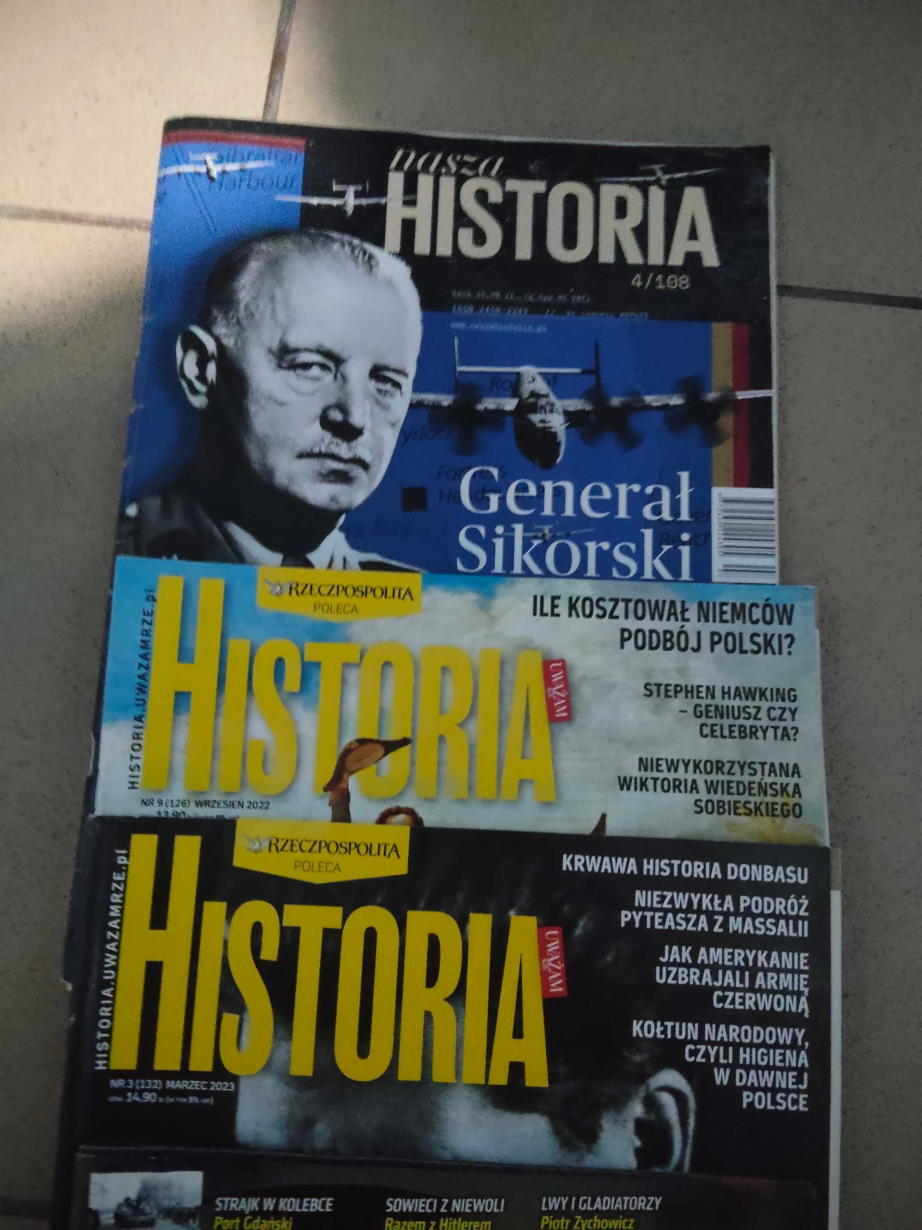 czasopisma historyczne różne-5 egzemplarzy
