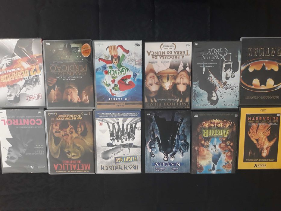 Filmes de cinema, séries de tv, animação  e concertos de rock dvd