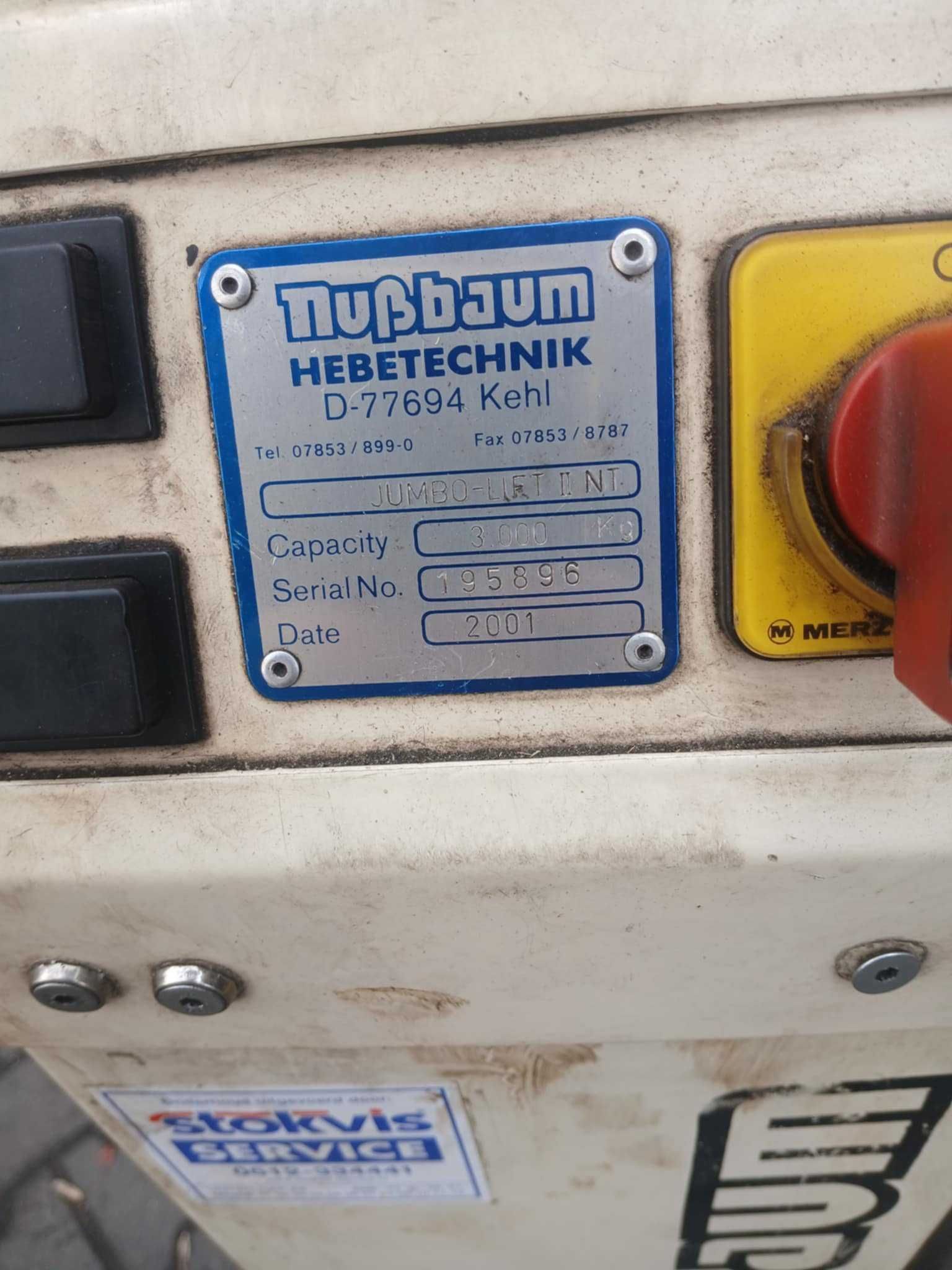 Podnośnik mobilny nożycowy wysokiego podnoszenia Nussbaum 3000kg