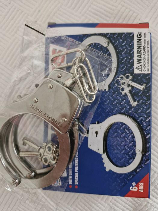 Дитячі металеві наручники з ключами, іграшковий набір поліцейського
