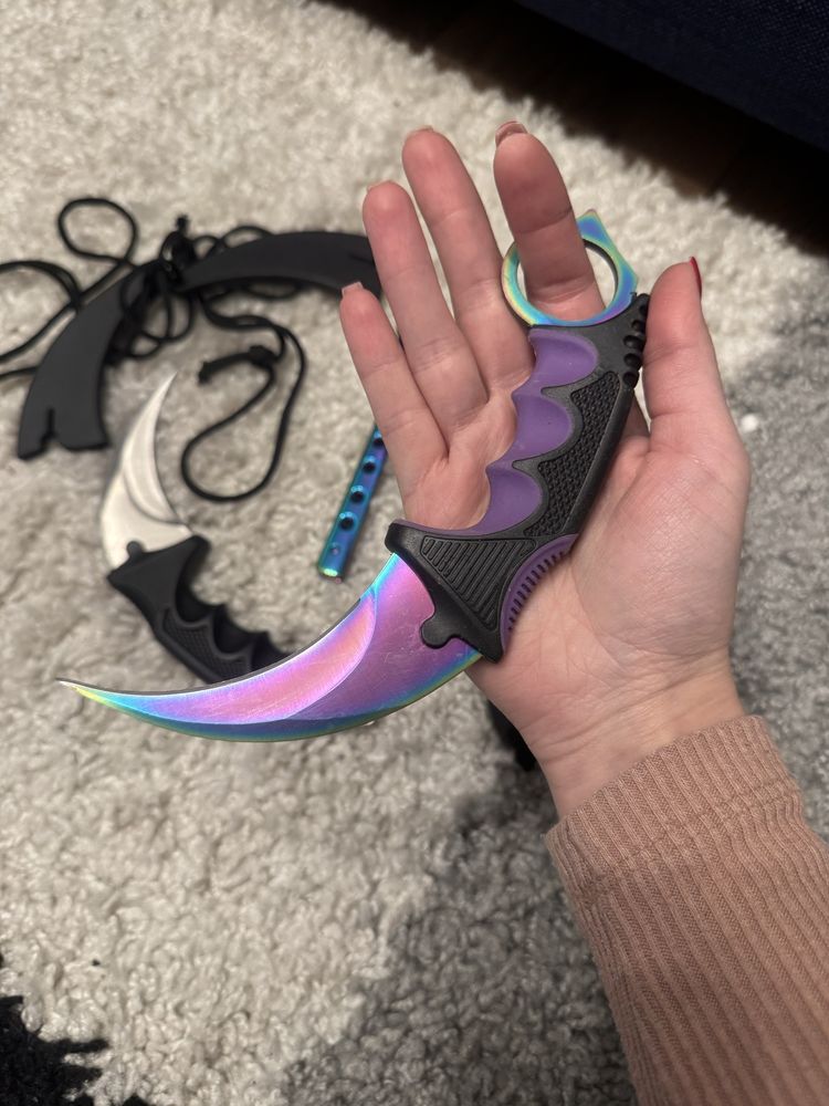 Karambit CS GO motylek rzutka nóż motylkowy zestaw