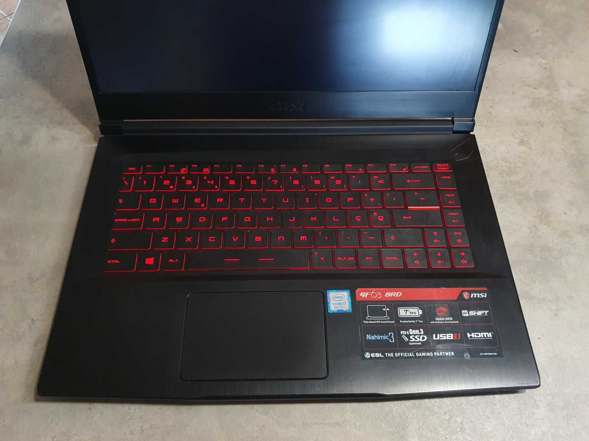 VENDO MSI GF 63 8RD em excelentes condições