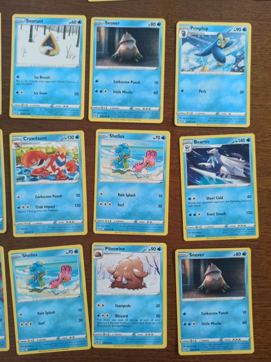 Karty pokémon TCG oryginalne wodne