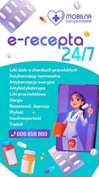 Recepta 24h teleporada pielęgniarka e-recepta usługi medyczne 24h