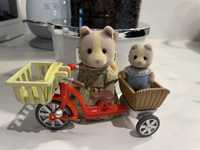 Pieski dwa i rower sylvanian families