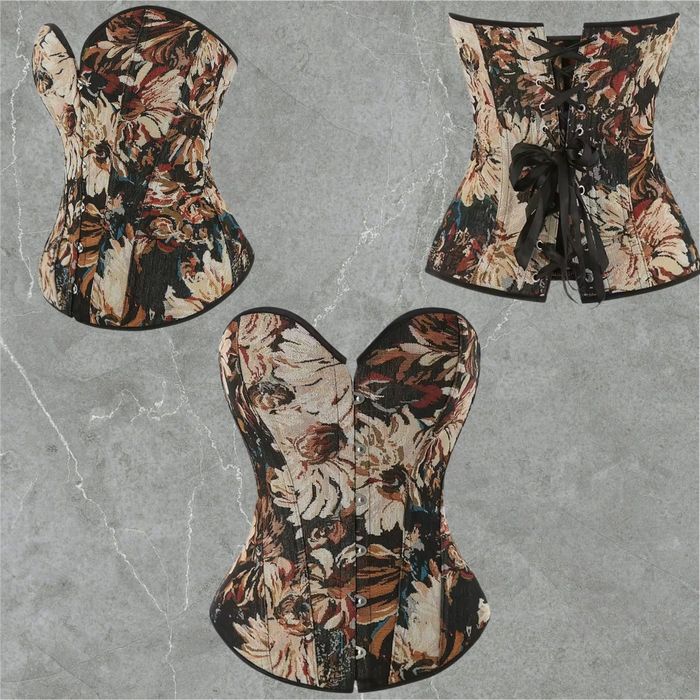 Корсет з фактурної тканини