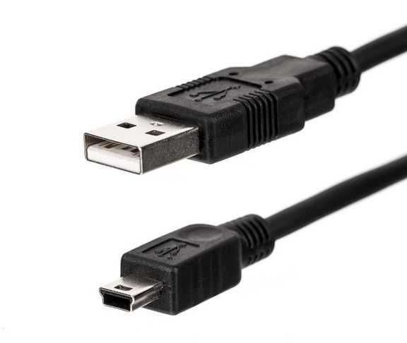 Kabel USB - MINI USB kamera nawigacja CZARNY 3m
