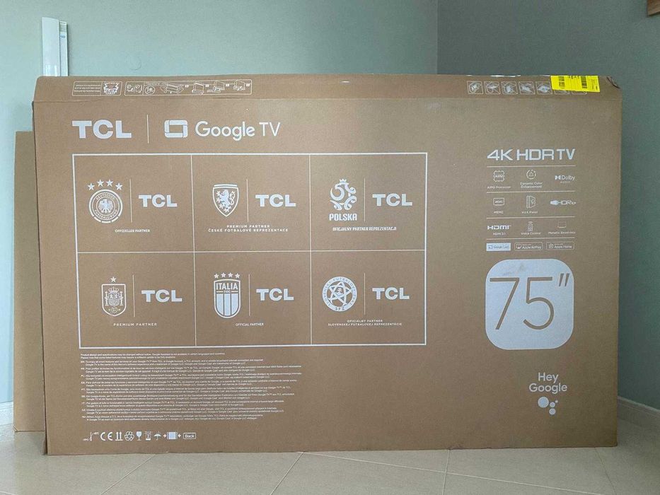 TV TCL 75" - Direct LED Smart TV, 6K HDR, Powered by Google TV