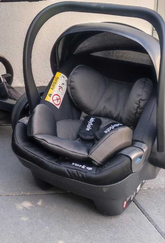 BabySafe York Fotelik Samochodowy 0-13 kg Grey Black