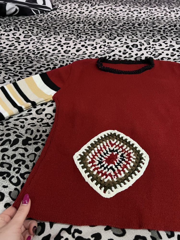 Nowy sweterek czerwony świąteczny H&M r. M