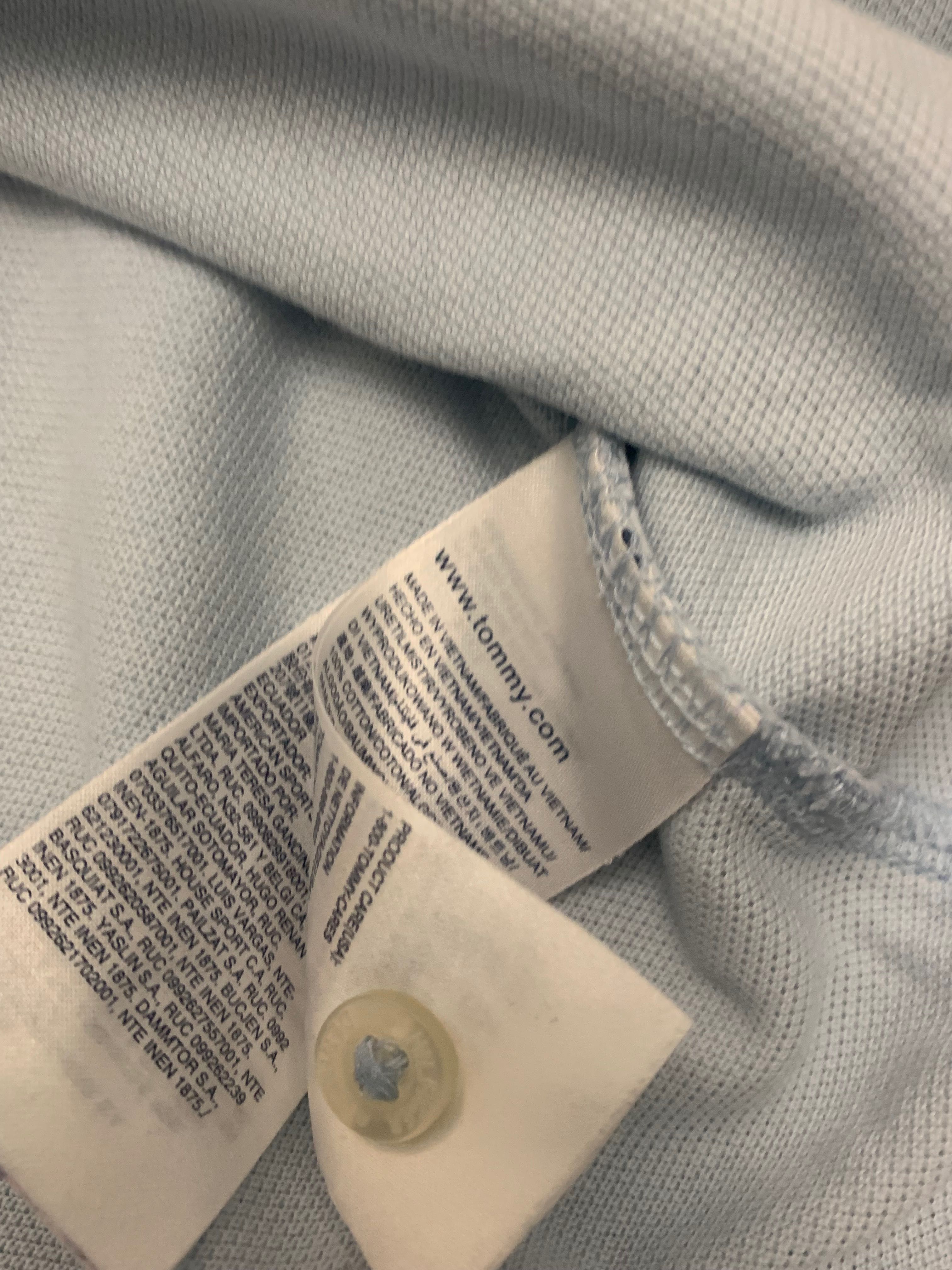 Tommy Hilfiger niebieska męska koszulka polo, bawełna r. XL extra stan