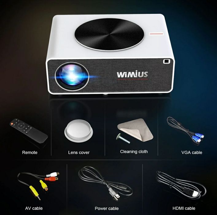Projector led 9000 lumens + WiFi incorporado / NATIVA 1080P (NOVOS)