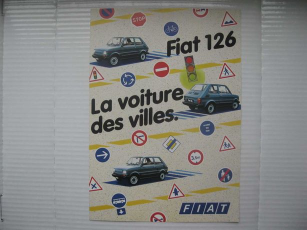 FIAT 126 Prospekt Katalog Fiat 126 Francja 1983 rok