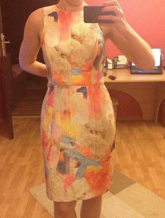 Kolorowa sukienka H&M - roz. L