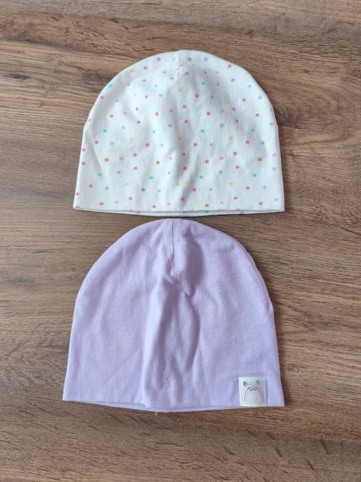 Zestaw czapeczek wiosna / jesień 74/80