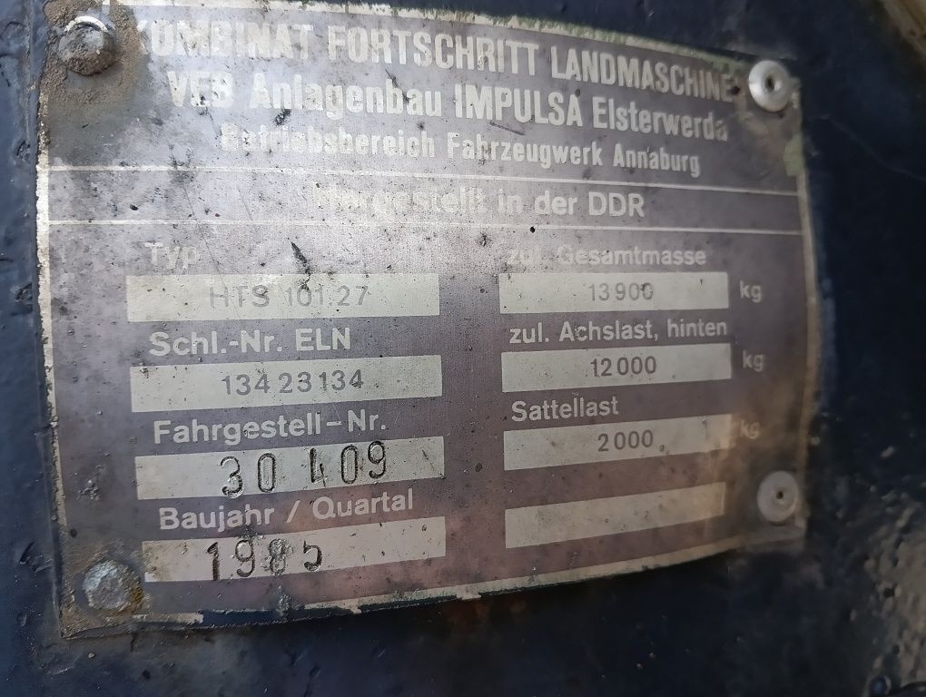 Beczka asesnizacyjna fortschritt hts 101.27 beczkowóz fortschritt hts