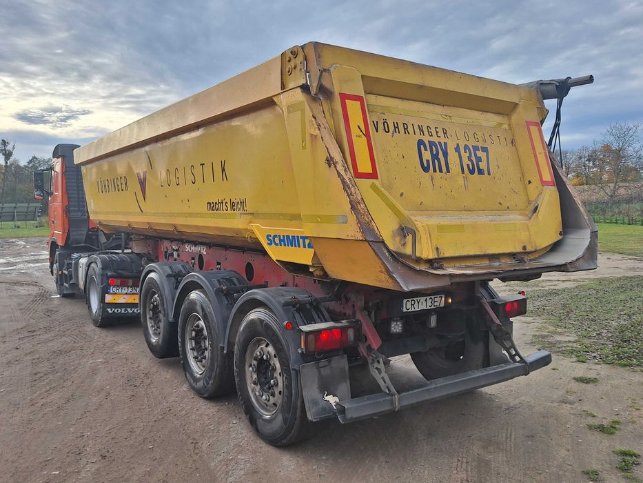 Naczepa schmitz stalowa wywrotka 5400 waga. Volvo fh