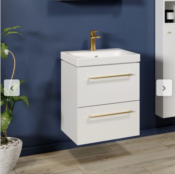 Szafka z umywalką Medley 60 cm Cersanit biały połysk