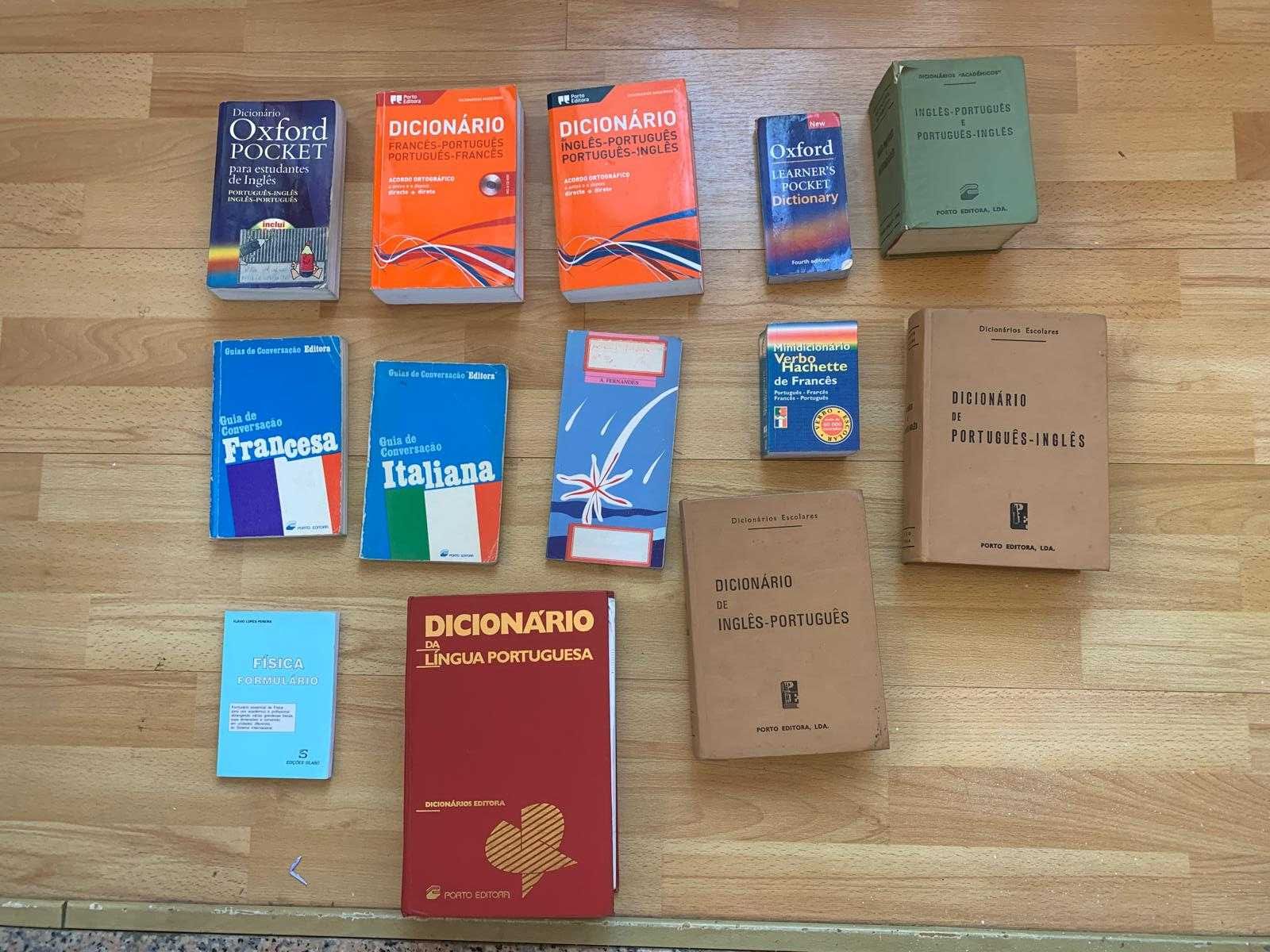 Dicionários português, inglês, francês