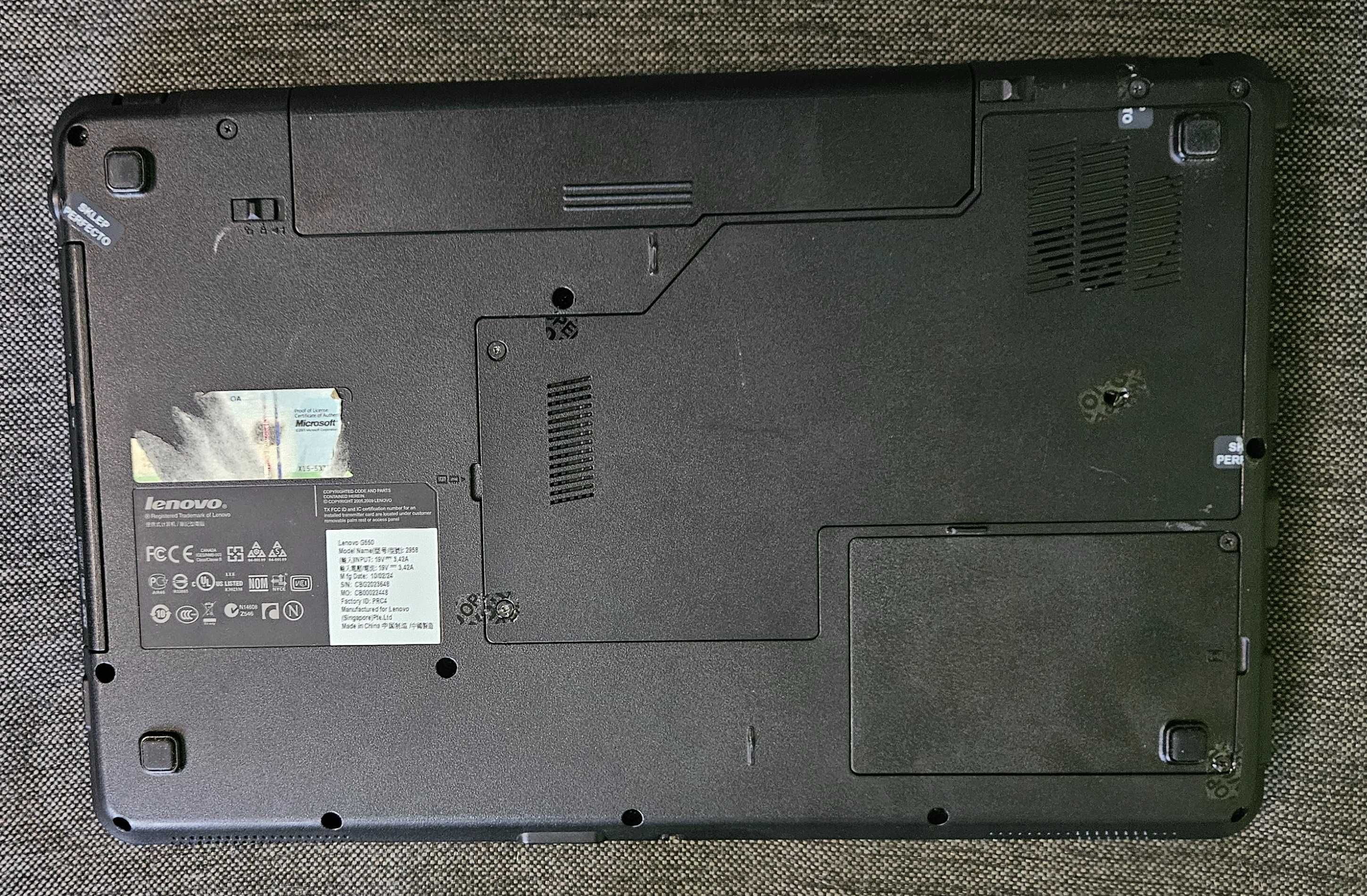 Laptop Lenovo G550 - Procesor 2,20GHz/4GB Ram/Dysk 500GB/Windows 10