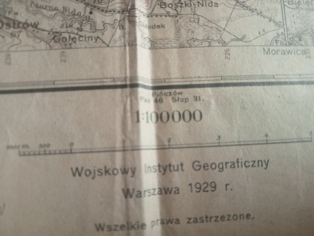 Stare Mapy wojskowe polskie WP IIRP Wojsk. Instytut Geogr. l.30ste XXw