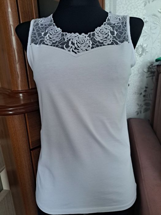 biały bawełniany top