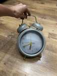 Zegarek zielony Budzik Analogowy RETRO Home Accents METALOWY