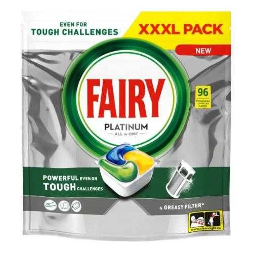 Kapsułki do prania FAIRY PLATINUM ALL IN ONE Lemon 96 szt Skuteczne
