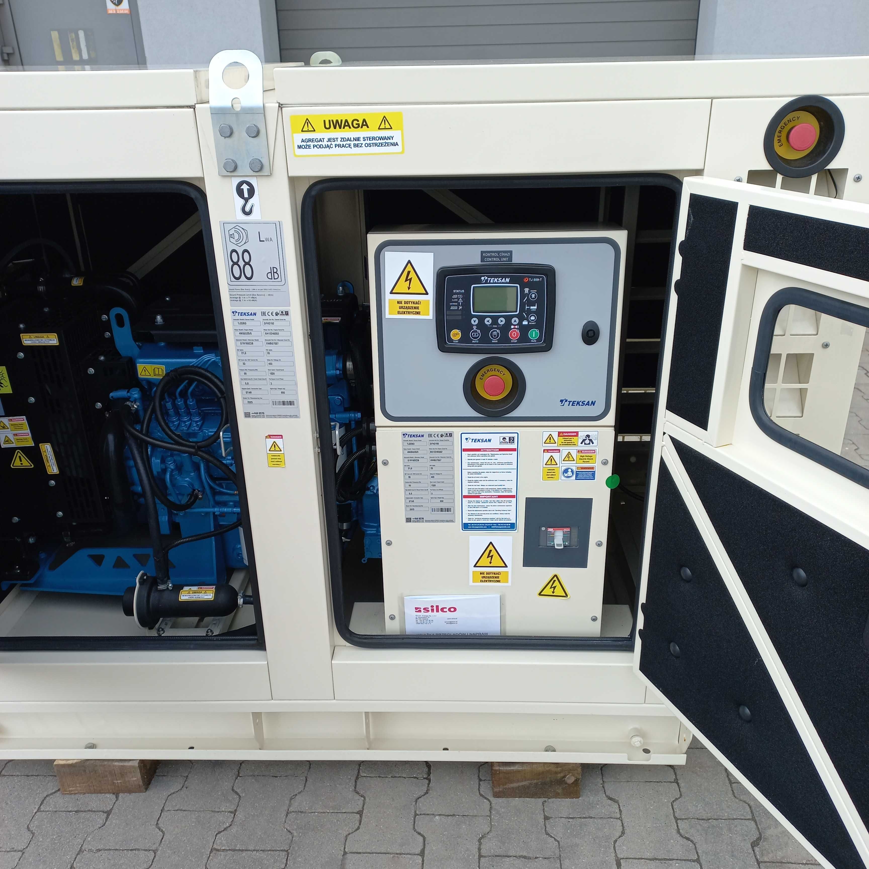 Agregat prądotwórczy 33 kVA 26,4 kW diesel electronic SILCO Gdańsk