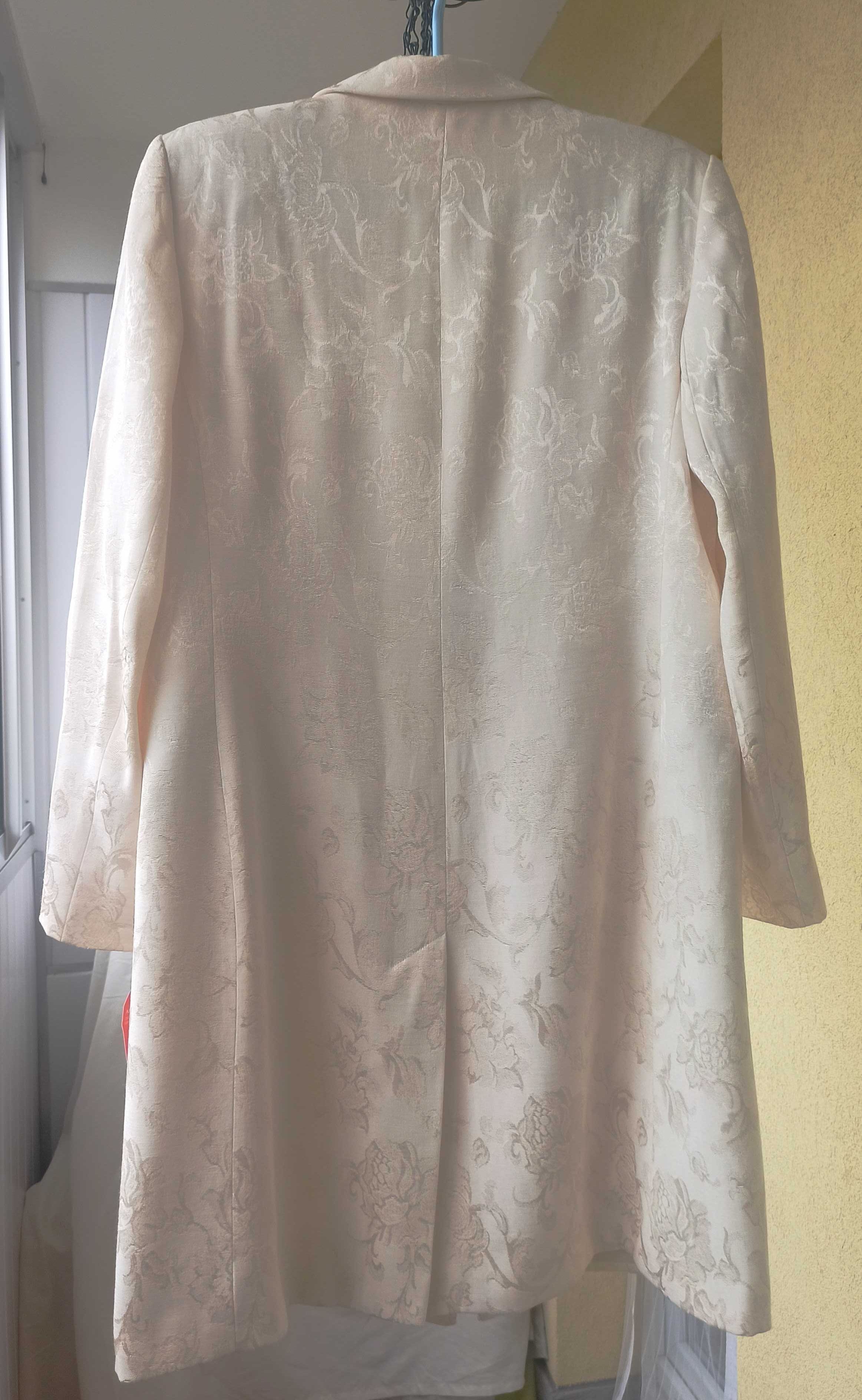 Elegancki komplet  z dodatkiem wiskozy  marynarka z sukienką Vintage