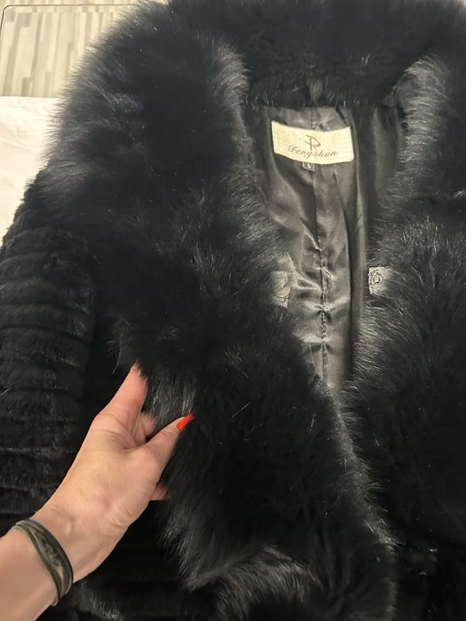 Futro z krulika  czarne