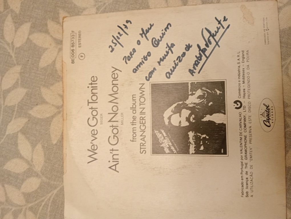 Vinil 7 'pol Bob Seger c/ We've got tonight / aint got no money