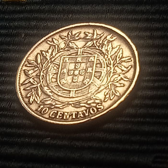 moeda 10 centavos prata 1915