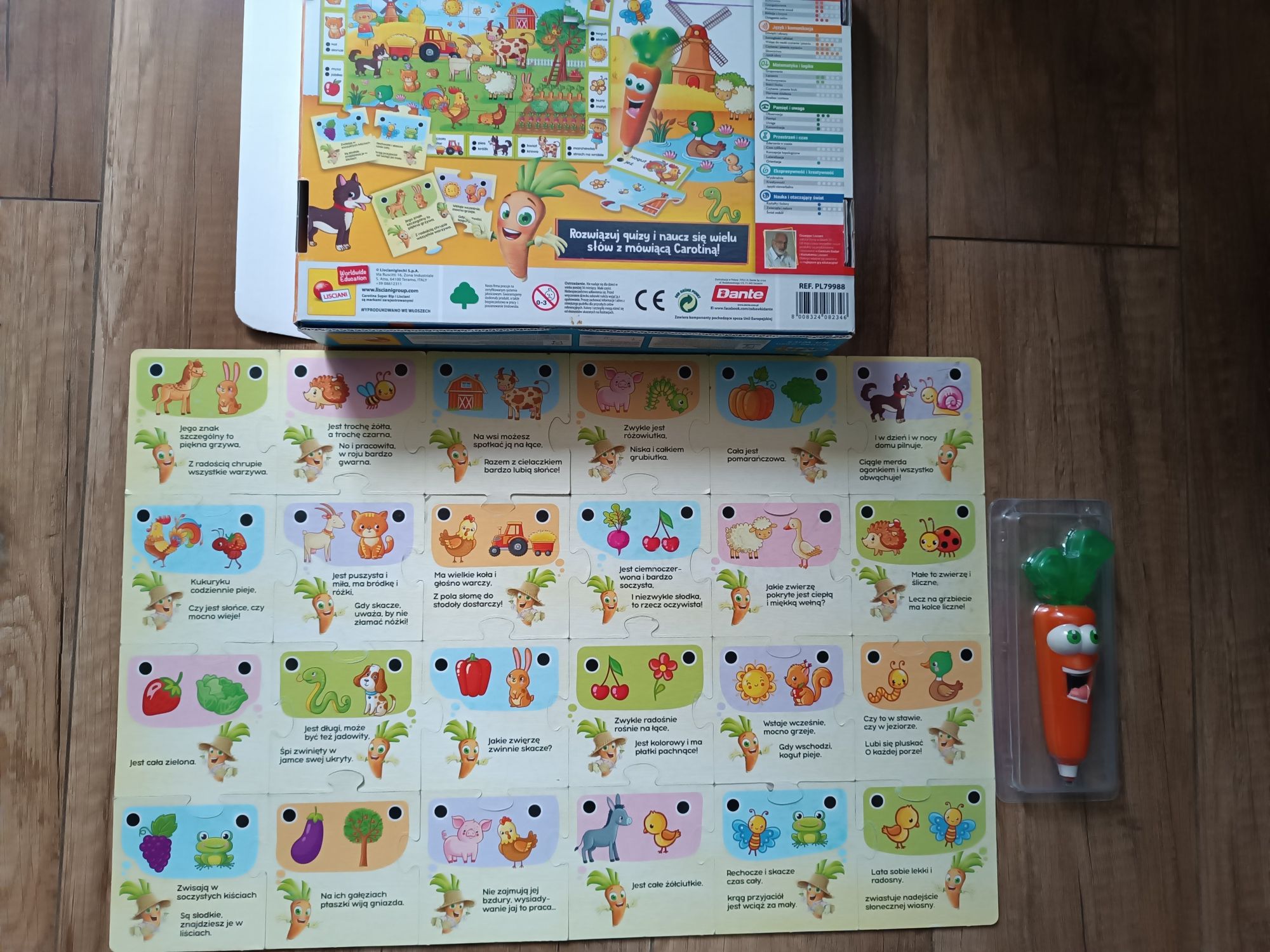 Gra edukacyjna Carotina jedzie na wieś: puzzle z długopisem