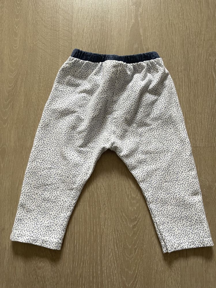 Bawełniane miękkie spodnie dresowe wiosenne z kieszeniami r.74 Zara