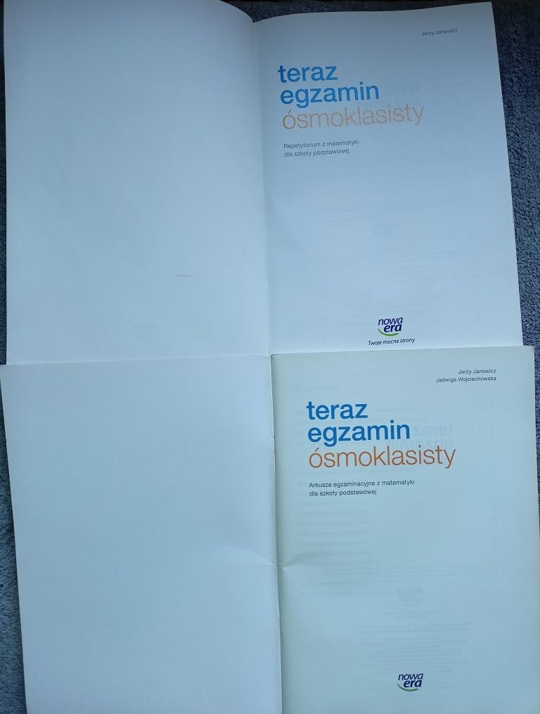 Teraz egzamin ósmoklasisty Matematyka komplet stan bdb, nowe Arkusze