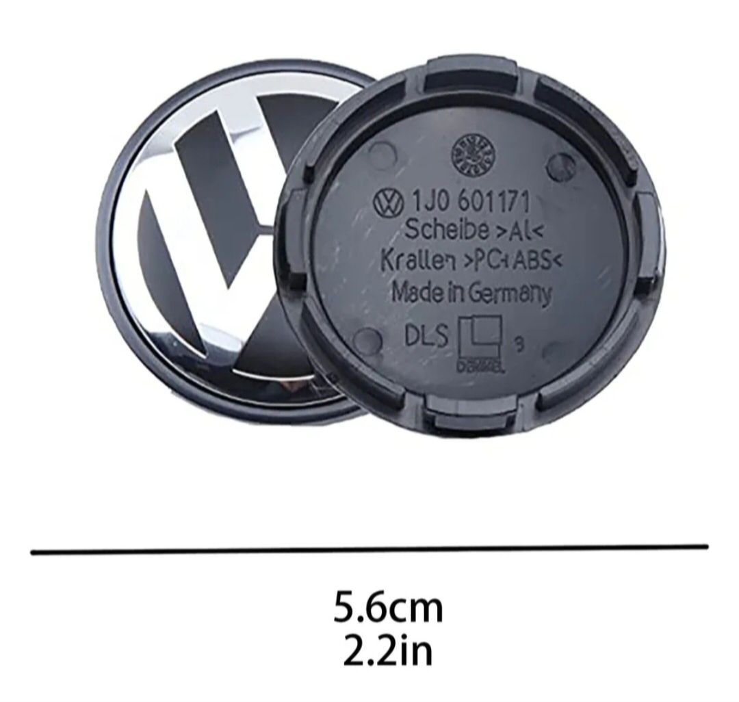 *NOWE* Dekielki 56mm VW VOLKSWAGEN komplet 4szt. dekle kapsle
