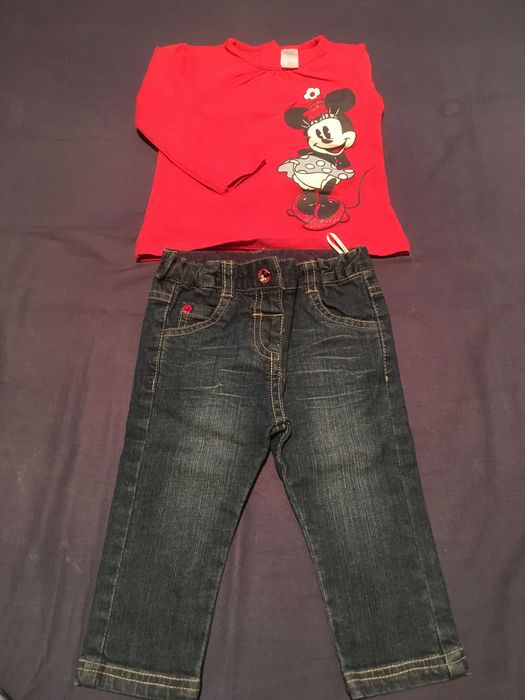 Conjunto  menina 1 ano ( calça + camisola) marca Disney ( C&A)