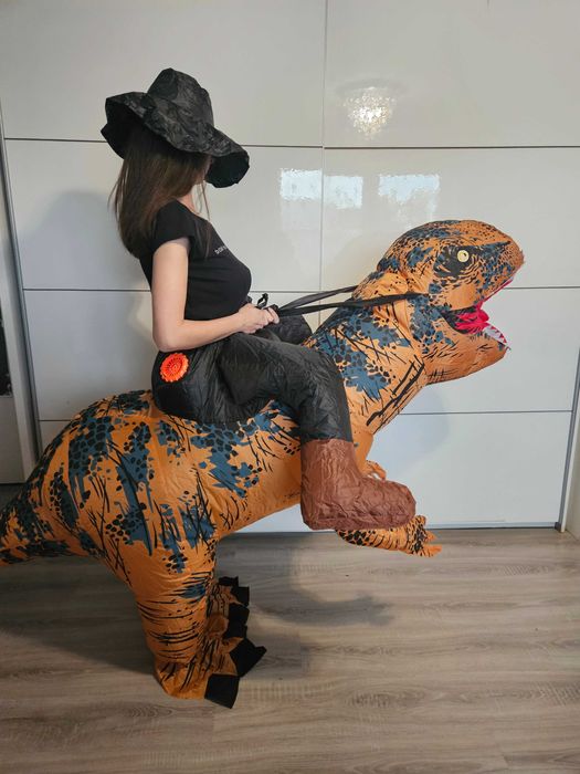 Nadmuchiwany Dinozaur + Jeździec Imprezy, cosplay, Halloween 119 zł
