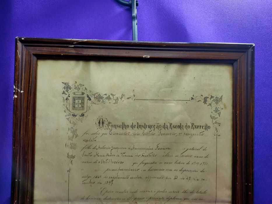 Item de colecionismo militar, Certificado de Sargento Cadete, 1910