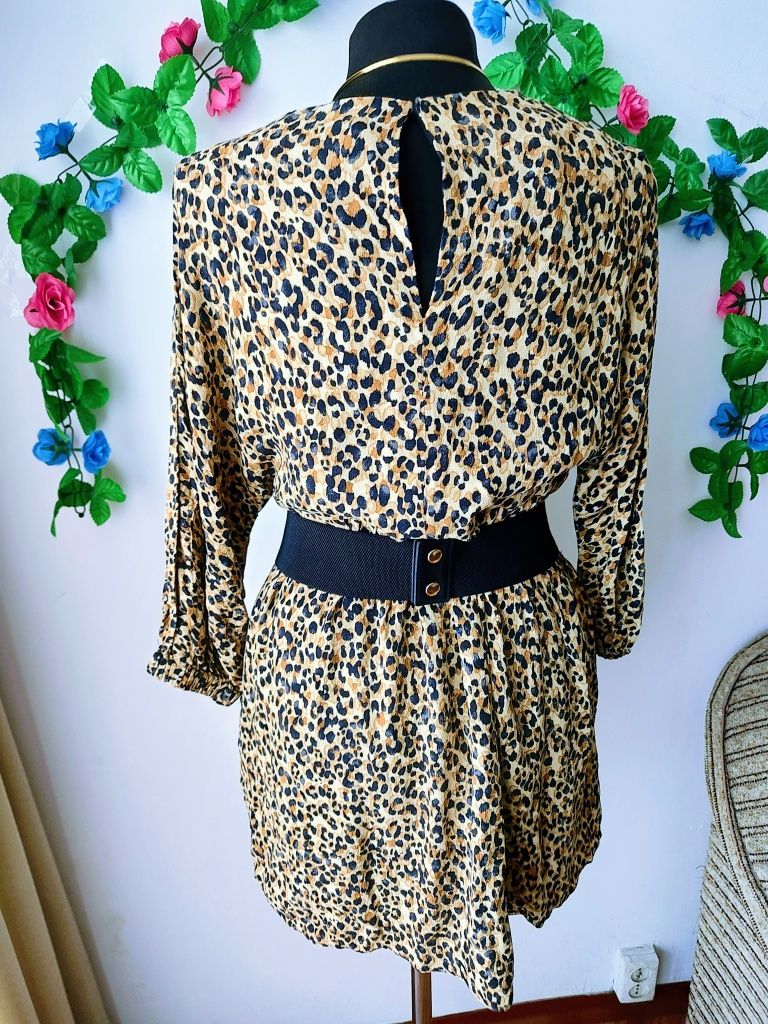 Sukienka oversize panterka leopard print Zara S