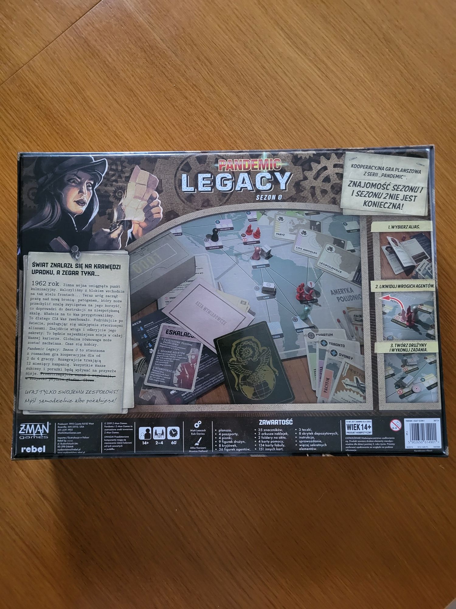 Gra Pandemic Legacy sezon 0, nowa w folii